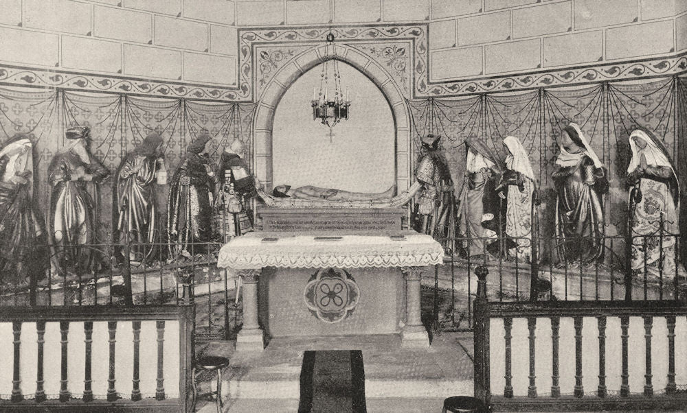 TARN. Église de Monestiès (Tarn) - Le Christ au tombeau 1903 old antique print